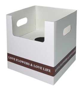 Pudełko na kwiaty doniczkowe 24x24x26cm białe
