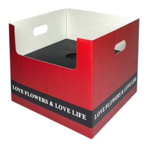 Pudełko na kwiaty doniczkowe 35x35x30cm czerwone