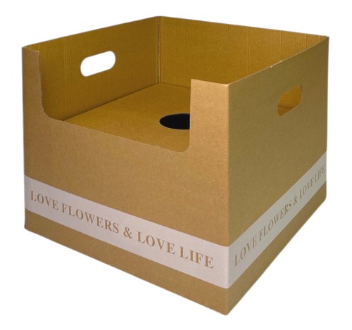 Pudełko na kwiaty doniczkowe 35x35x30cm naturalne