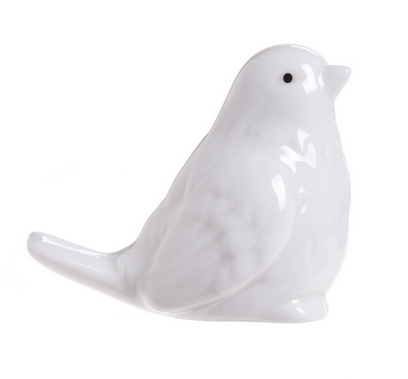 Ptaszek ceramiczny 6,5cm biały