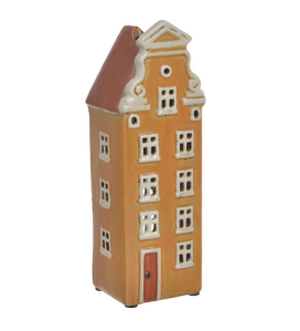 Domek ceramiczny żółty H21cm