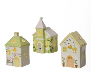 Domek ceramiczny LED 9x7,5x14,5cm 3wzory