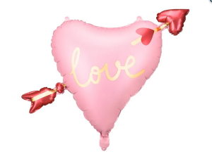 Balon foliowy Serce ze strzałą 76x55cm