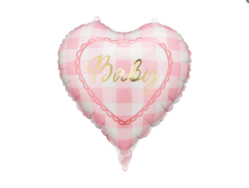 Balon foliowy serce ''Baby'' 35 cm jasnoróżowy