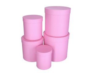 Pudełko okrągłe kpl 5szt 25x25cm