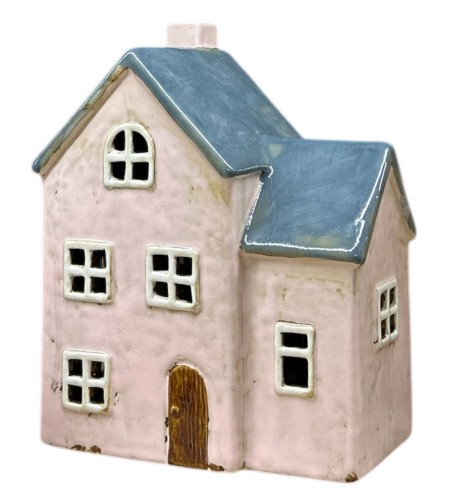 Domek ceramiczny różowy 18,5x11,5x23cm