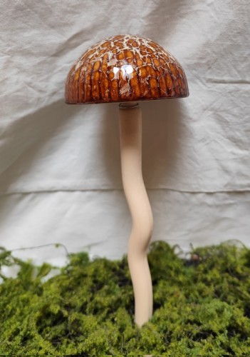Grzyb ceramiczny z ruchomym kapeluszem H27cm
