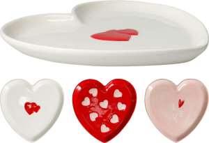 Talerz serce 20cm 3 wzory