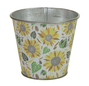 Osłonka metalowa w kwiaty 11x10cm