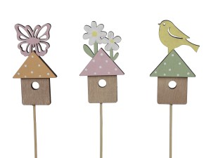 Domek na piku drewno 9szt/opak 5x9,5cm