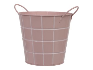 Wiaderko metalowe 16x14,5cm róż