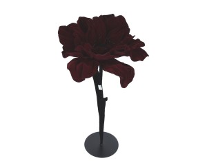 Kwiat welurowy bordowy ze stojakiem 170cm