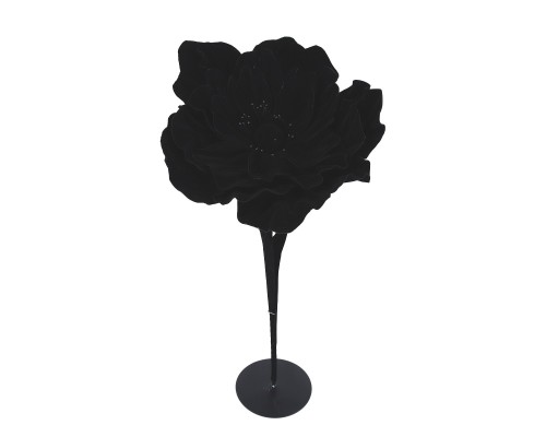 Kwiat welurowy czarny ze stojakiem 170cm