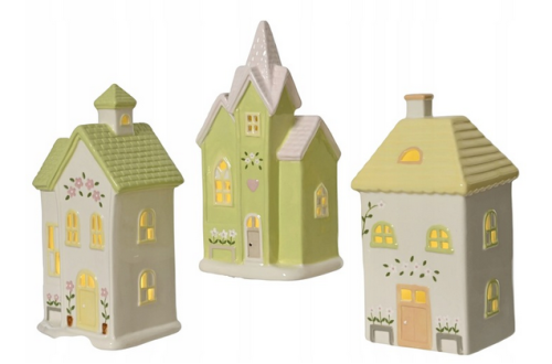 Domek ceramiczny LED 11,5x10x22cm