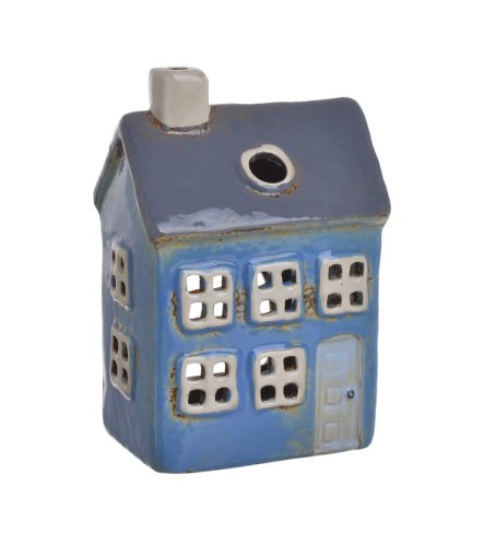 Domek ceramiczny niebieski