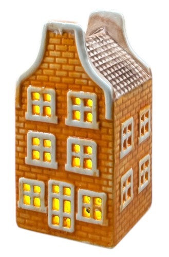 Domek ceramiczny pomarańczowy 5,6x5,2x11cm