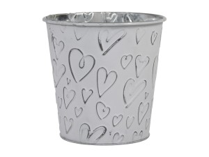 Wiaderko metalowe serca 12x11,5cm