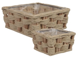 Koszyki kwadrat 2szt 8,5x9,5cm