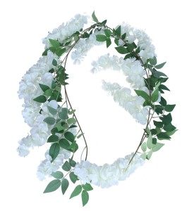 Girlanda z białej wisterii 170cm