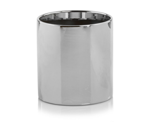 Doniczka ceramiczna srebrna 13x14cm