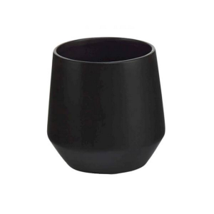 Doniczka ceramiczna czarna mat 15cm