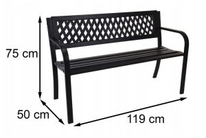 Ławka ogrodowa 119x50x75cm
