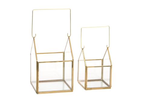 Dekoracyjne szklarenki 2szt