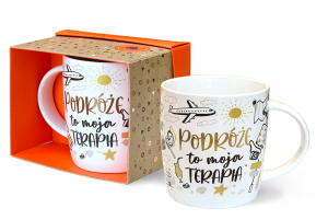 Kubek TOP-005 "Podróże to moja terapia" 