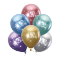 BALONY HAPPY BIRTHDAY 2CALI MIX CHROM 6SZT