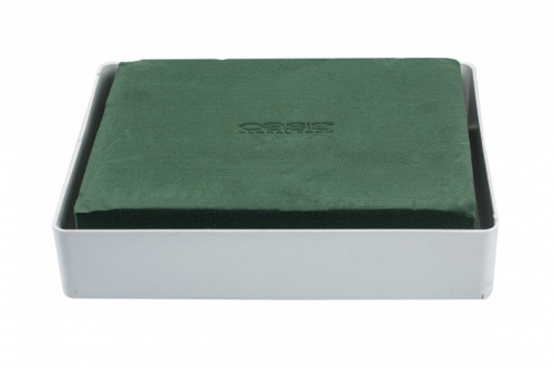 Miska prostokąt pojemnik biały 25x20x5,5cm Oasis