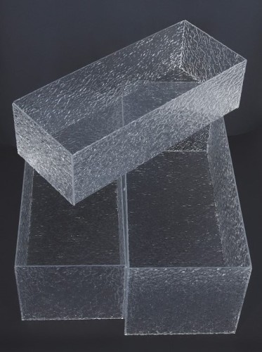 Dekoracyjne naczynia plastikowe kpl 3szt 25x60x25cm