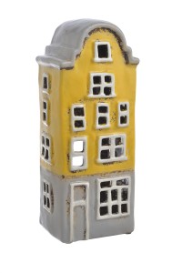 Domek ceramiczny - lampion na świeczkę 10cmL x 8,3cmW x 25,5cmH