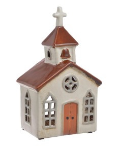 Kościół ceramiczny, 12,5cmL x 8,5cmW x 21cmH