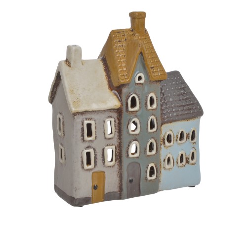 Domki ceramiczne - lampion na świeczkę 16,5cmL x 6,5cmW x 20cmH