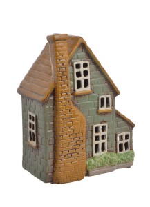 Domek ceramiczny - lampion ceramiczny, 17cmLx10cmWx22cmH