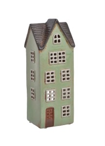 Domek ceramiczny - lampion ceramiczny, 9cmLx7,5cmWx22,5cmH