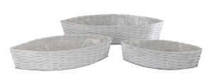 Koszyk wiklinowy biały kpl.3szt