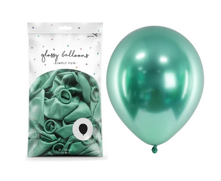 Balony zielone glossy 30cm 50szt/opak