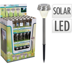 Lampka solarna stalowa 8cm