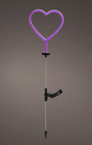 Lampa solar serce 5x20x82cm