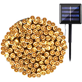 Lampki 200LED solar ciepły biały