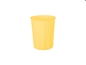 Kubeczki plastikowe Falbanka 220ml żółty 4szt
