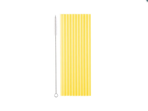 Słomki plastikowe 23 cm żółty 12szt/opak