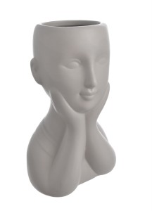 Ceramiczny wazon z twarzą 21cm