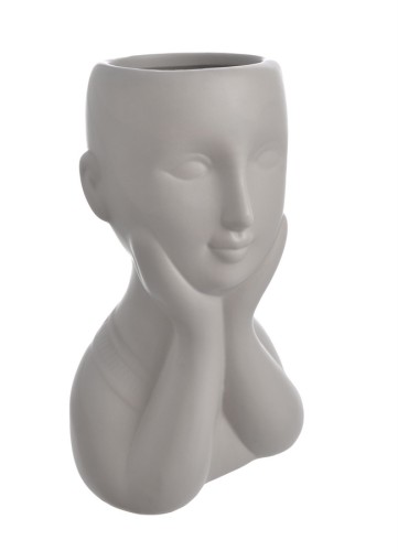 Ceramiczny wazon z twarzą 21cm