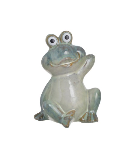 Żaba porcelanowa, 10,5cmL x 9,2cmW x 13,6cmH