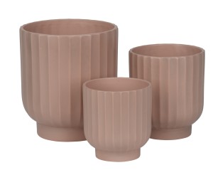 Osłonki ceramiczne 3szt/kpl brudny róż