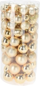 Bombki 100szt. złoty