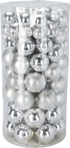 Bombki 100szt. srebrny