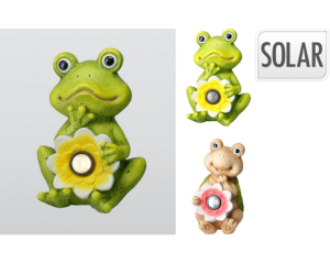 Lampka solarna żaba/żółw 34 cm różne kolory